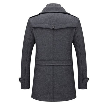 Caleb | Manteau en laine mélangée à double couche pour homme — 4
