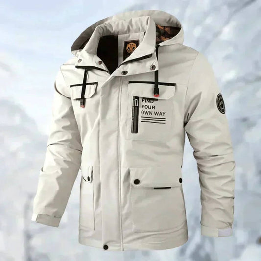 Alexander | Veste matelassée imperméable à capuche pour homme, parka coupe-vent pour extérieur — 1