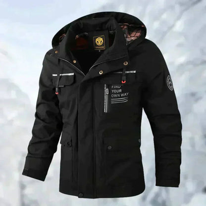 Alexander | Veste matelassée imperméable à capuche pour homme, parka coupe-vent pour extérieur — 5