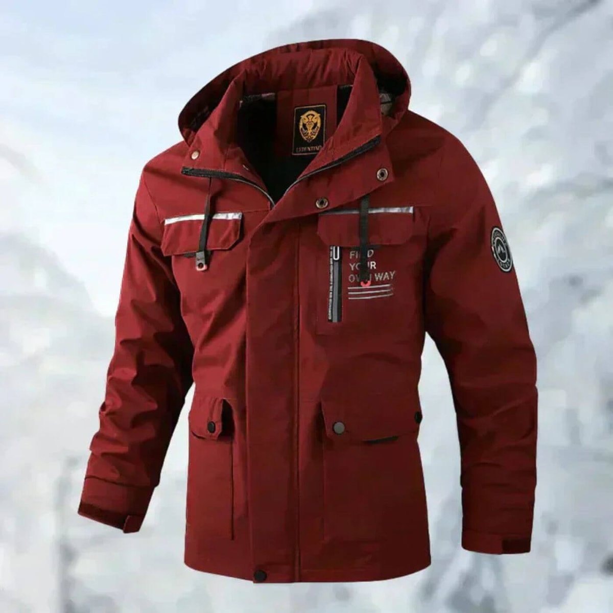 Alexander | Veste matelassée imperméable à capuche pour homme, parka coupe-vent pour extérieur — 6