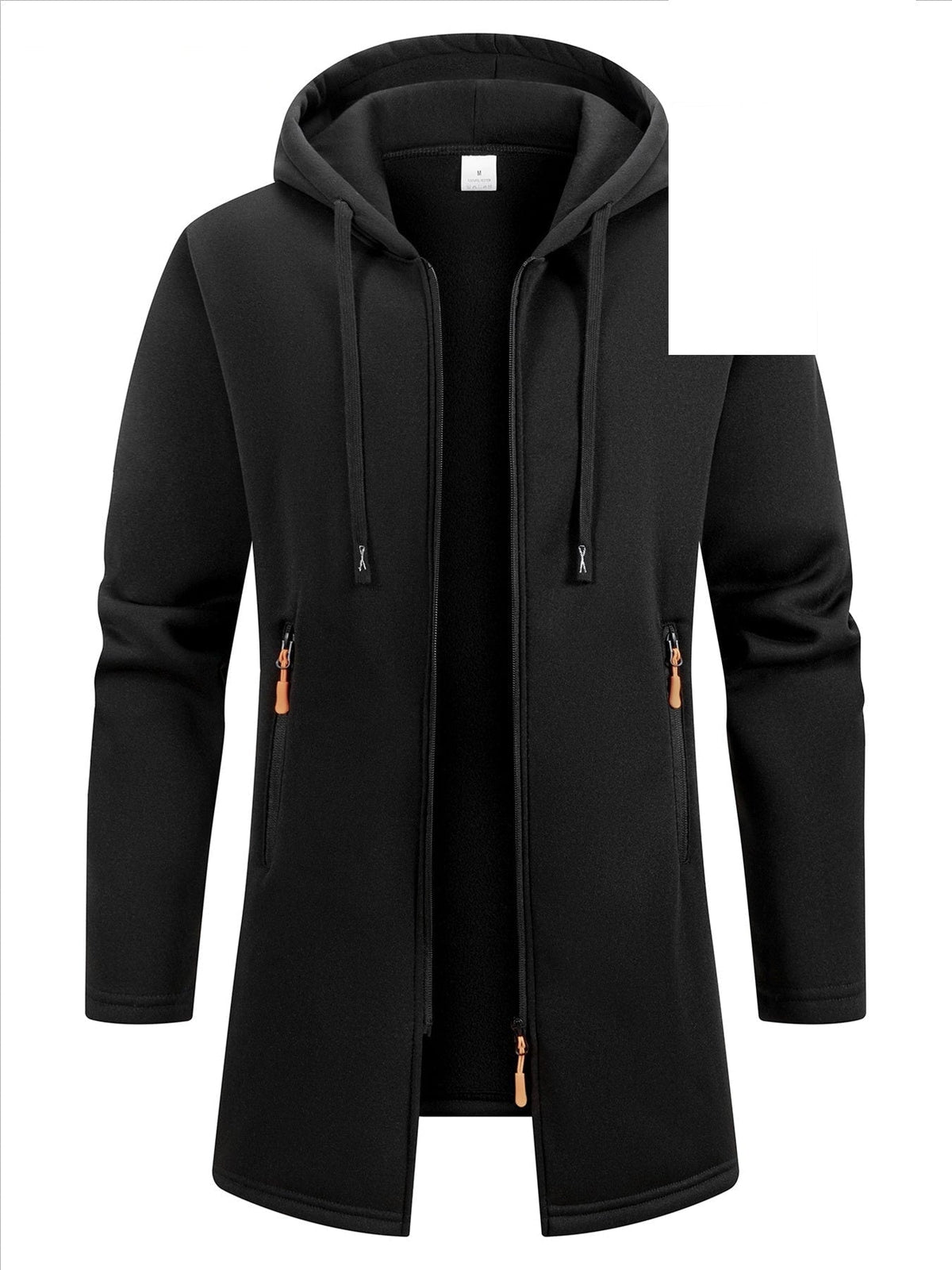 Trench long chaud doublé pour homme, automne/hiver, veste coupe ajustée, décontractée et à la mode, gris, tendance et polyvalente, haut doux et confortable, manches longues, col montant à fermeture éclair en tricot pour homme, couleur unie, pour les rasse — 8