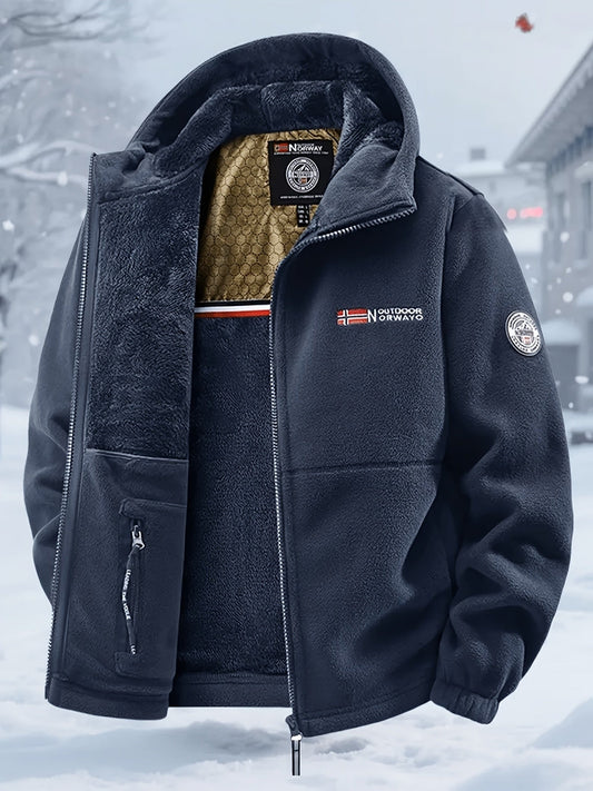 Hugo | Veste Polaire Doublée Chaude d'Hiver Zippée pour Homme