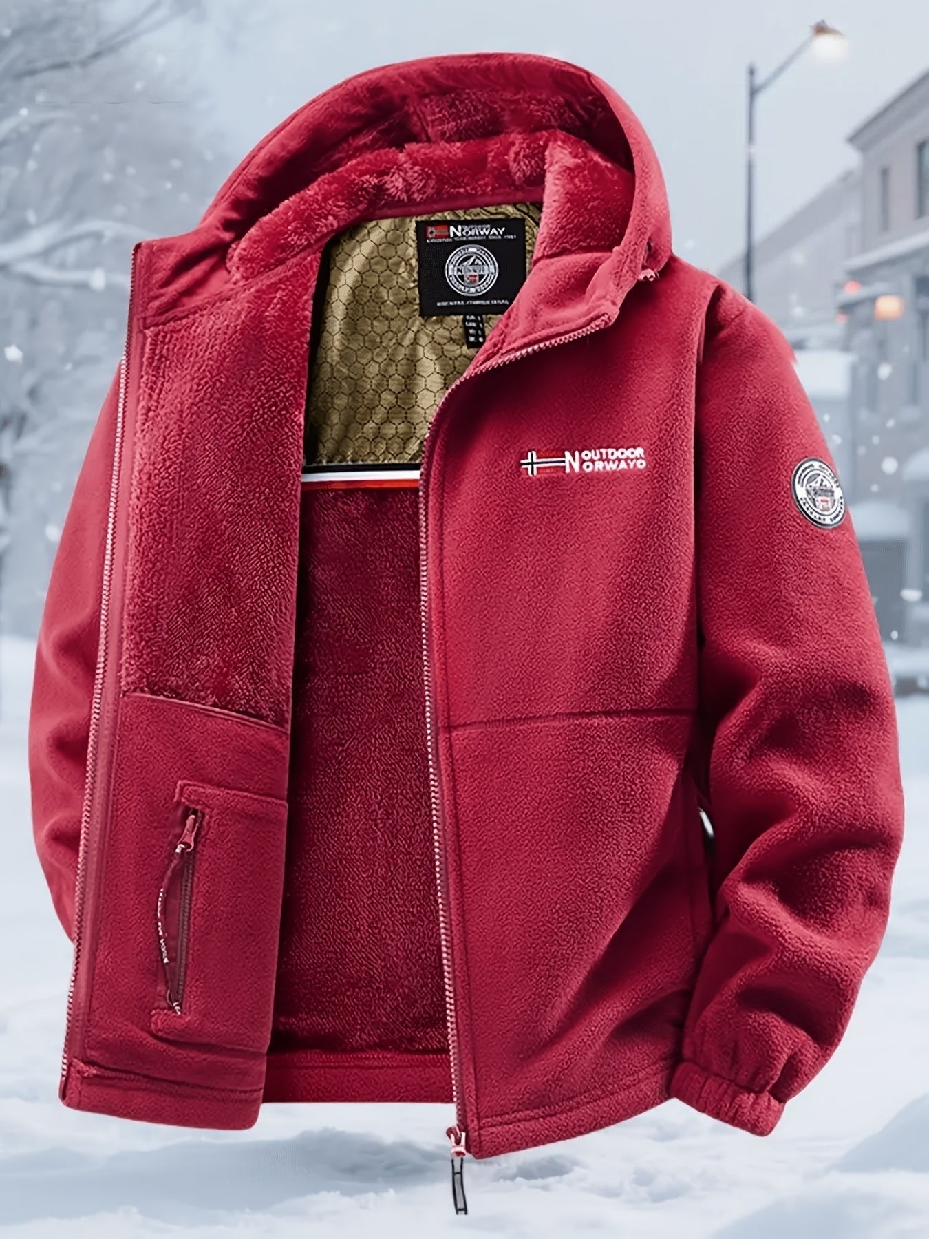 Hugo | Veste Polaire Doublée Chaude d'Hiver Zippée pour Homme