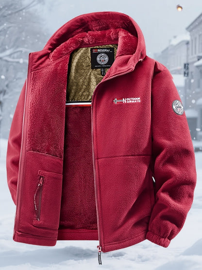 Hugo | Veste Polaire Doublée Chaude d'Hiver Zippée pour Homme