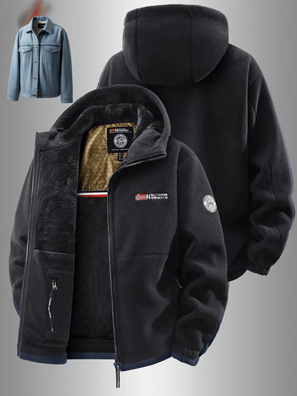 Hugo | Veste Polaire Doublée Chaude d'Hiver Zippée pour Homme