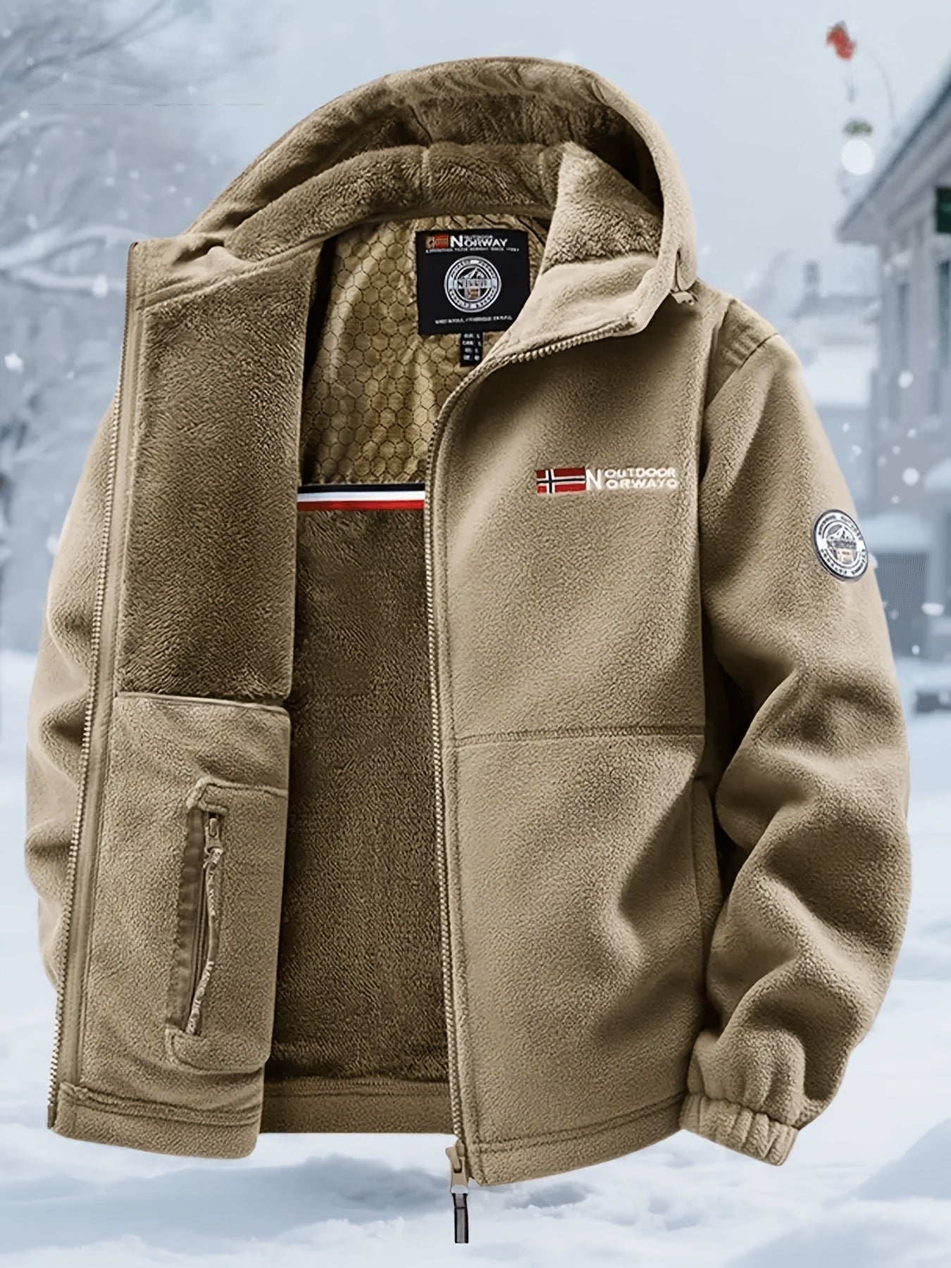 Hugo | Veste Polaire Doublée Chaude d'Hiver Zippée pour Homme