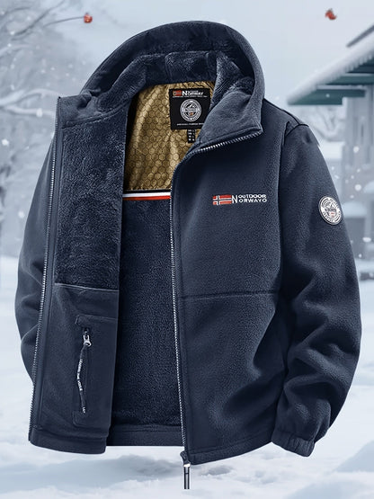 Hugo | Veste Polaire Doublée Chaude d'Hiver Zippée pour Homme
