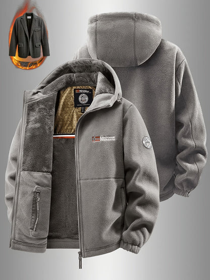 Hugo | Veste Polaire Doublée Chaude d'Hiver Zippée pour Homme