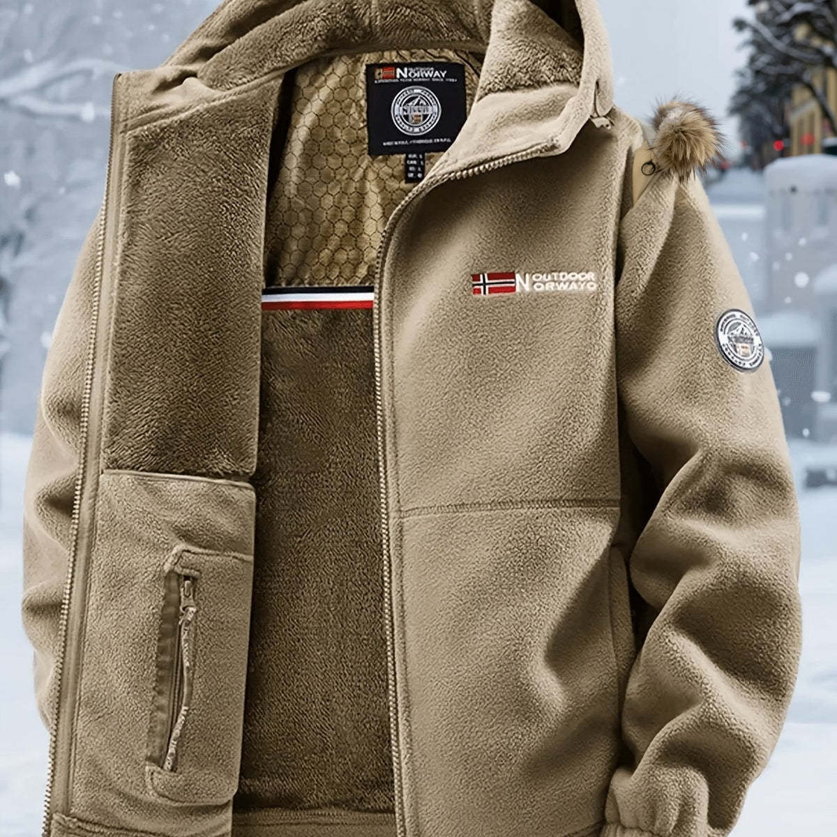 Hugo | Veste Polaire Doublée Chaude d'Hiver Zippée pour Homme