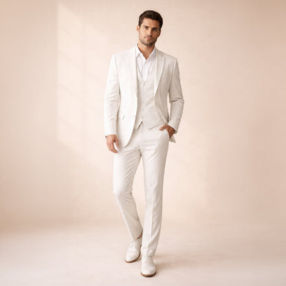 Le Costume Slim Fit 3 Pièces Silverwood pour Homme – Ensemble Élégant Blazer, Gilet & Pantalon — 2