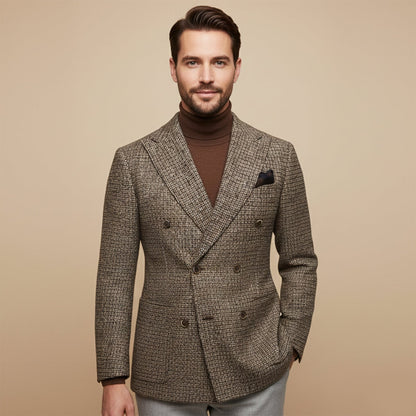 La Veste Blazer à Carreaux à Double Boutonnage Garda Porto pour Homme — 12