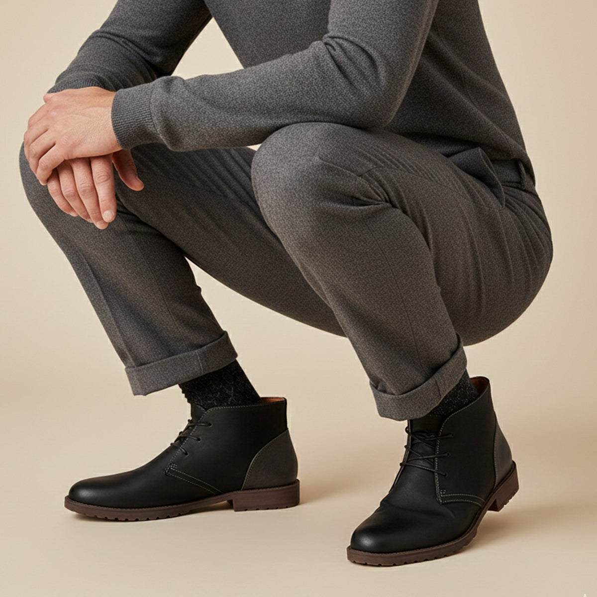 The Elderpine Men’s Elegant Vintage Smart Leather Boots — 6