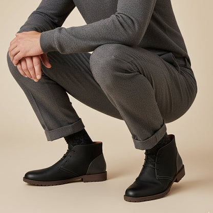 The Elderpine Men’s Elegant Vintage Smart Leather Boots — 6