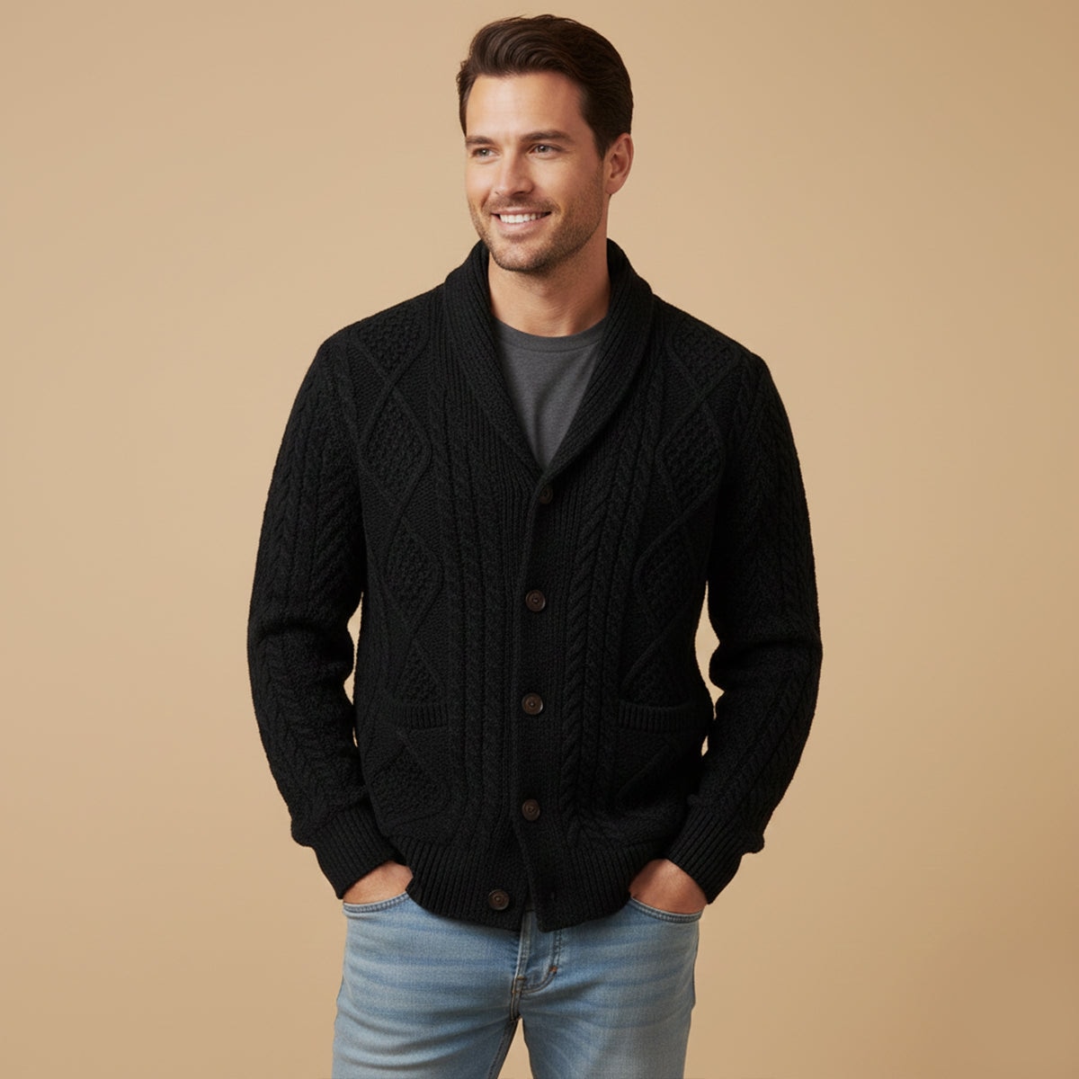 Le Cardigan 100% Cachemire de Manchester pour Hommes — 8