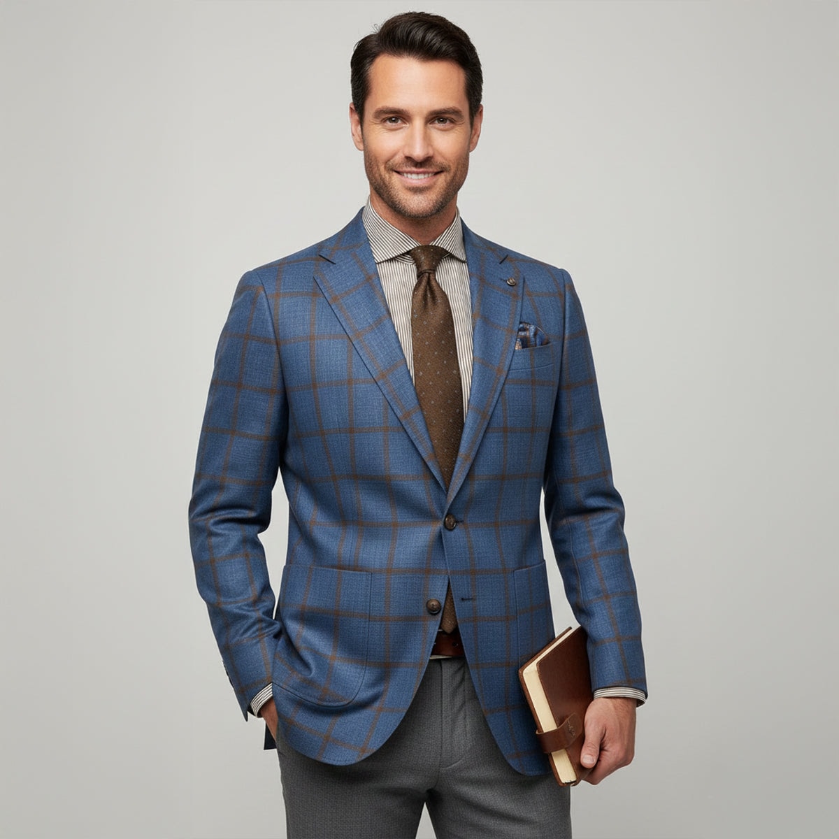 La Veste Blazer à Carreaux à Double Boutonnage Garda Porto pour Homme — 8