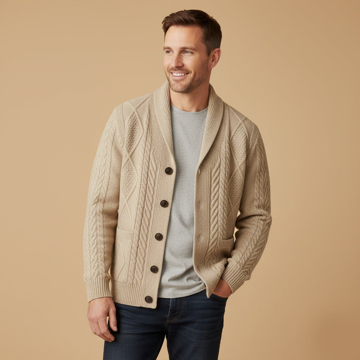Le Cardigan 100% Cachemire de Manchester pour Hommes — 6