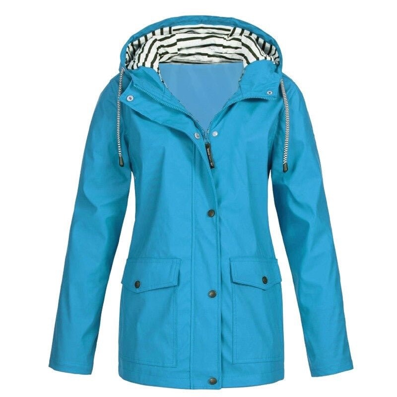 Susana | Chaqueta impermeable con capucha y bolsillos — 3