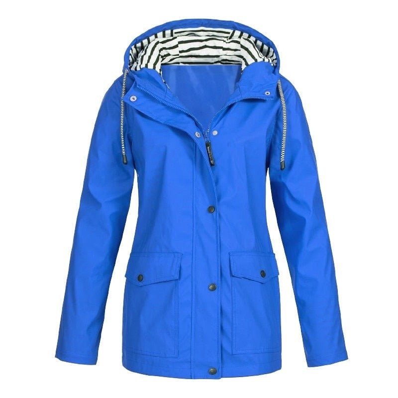 Susana | Chaqueta impermeable con capucha y bolsillos — 2