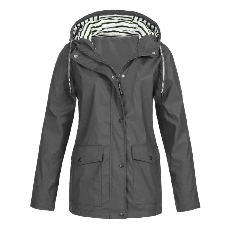 Susana | Chaqueta impermeable con capucha y bolsillos — 4