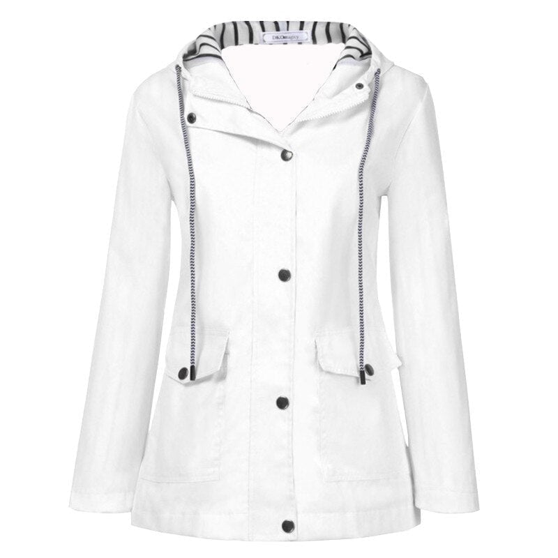 Susana | Chaqueta impermeable con capucha y bolsillos — 8
