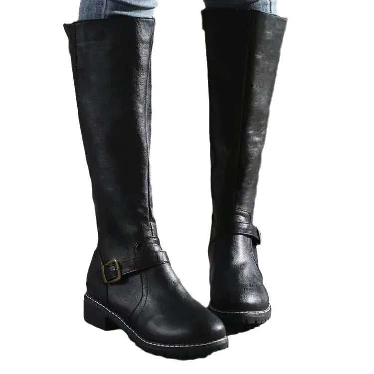 Bottes en cuir à boucle orthopédiques pour femmes — 5