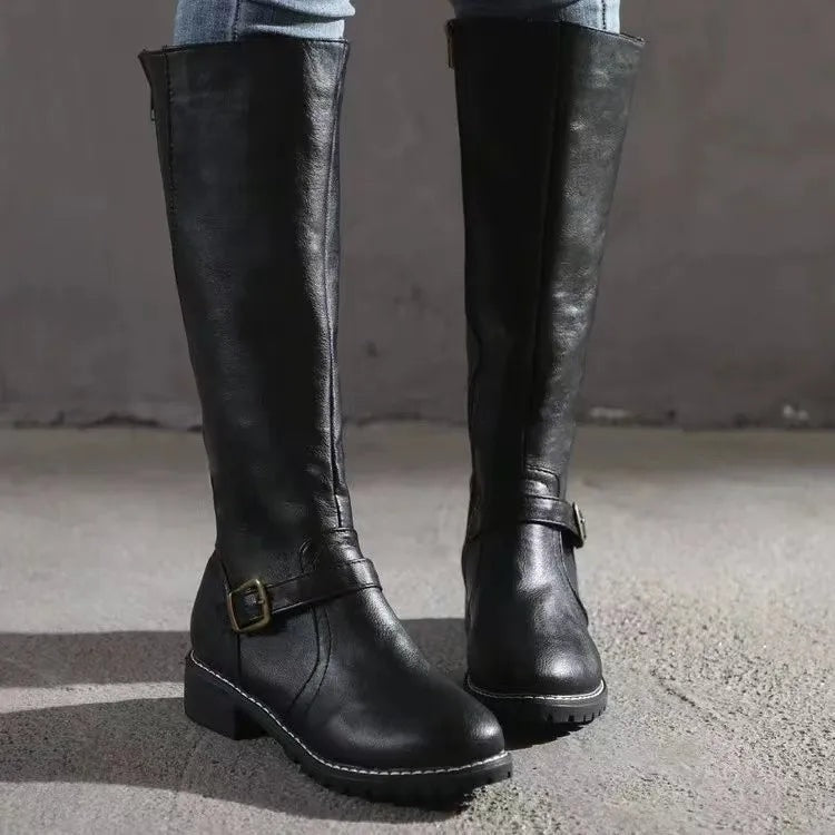 Bottes en cuir à boucle orthopédiques pour femmes — 7