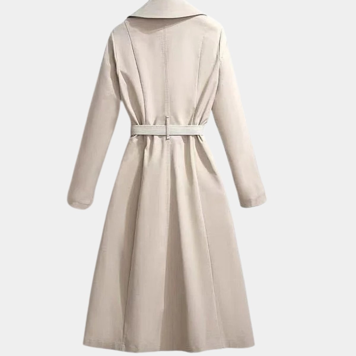 Amelia | Manteau trench midi ceinturé pour femmes, coupe décontractée — 1