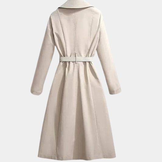 Amelia | Manteau trench midi ceinturé pour femmes, coupe décontractée — 1