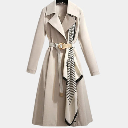 Amelia | Manteau trench midi ceinturé pour femmes, coupe décontractée — 4