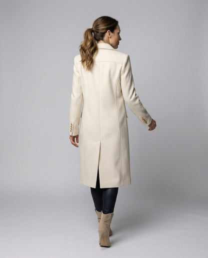 Scarlett | Manteau midi à manches longues et double boutonnage pour femmes — 2