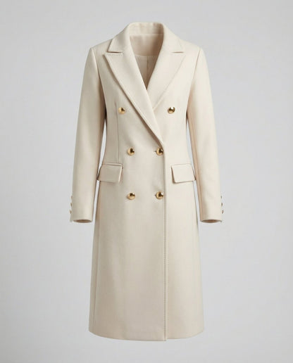 Scarlett | Manteau midi à manches longues et double boutonnage pour femmes — 5