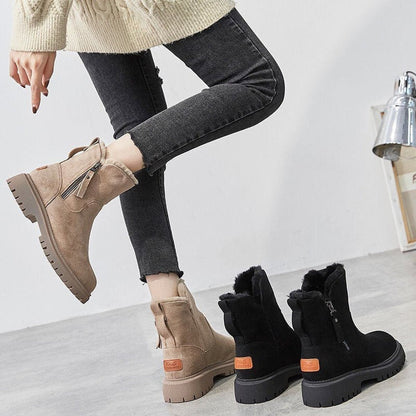 Aria | Bottines d'hiver à enfiler en suède doublées de polaire pour femmes — 3