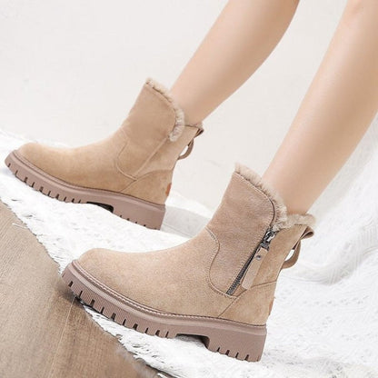 Aria | Bottines d'hiver à enfiler en suède doublées de polaire pour femmes — 4