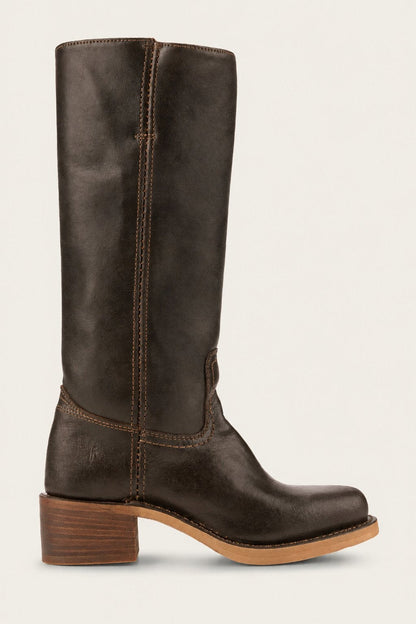 Harper | Bottes en cuir à talons blocs pour femmes, hauteur genou — 3