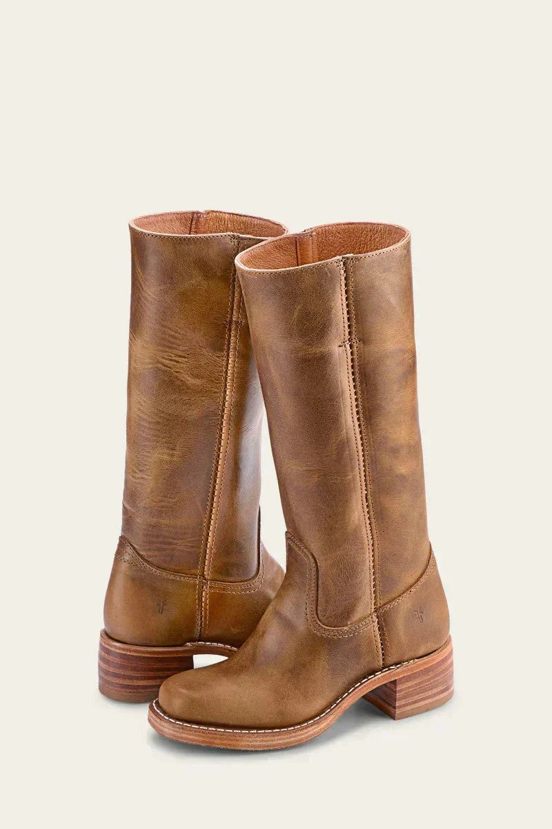 Harper | Bottes en cuir à talons blocs pour femmes, hauteur genou — 5