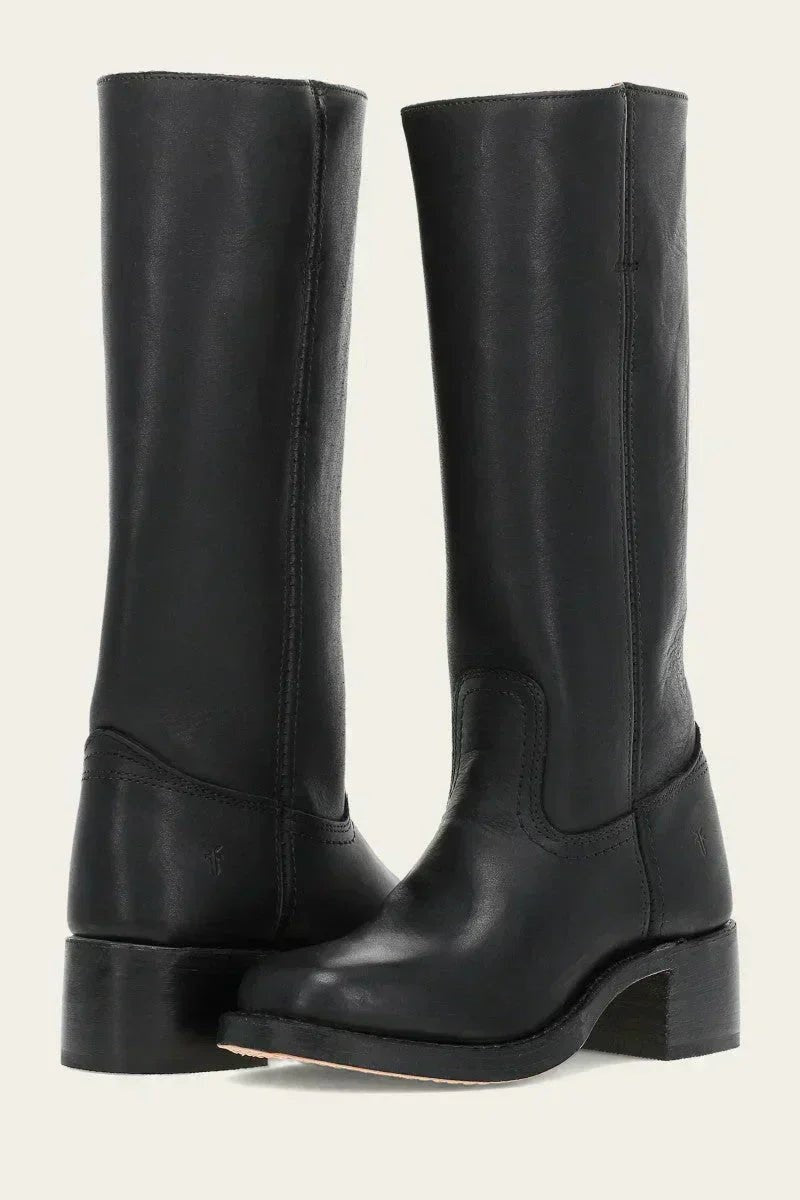 Harper | Bottes en cuir à talons blocs pour femmes, hauteur genou — 6