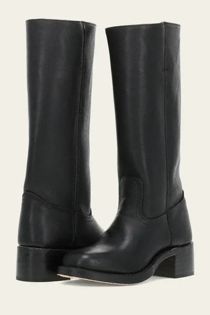 Harper | Bottes en cuir à talons blocs pour femmes, hauteur genou — 6