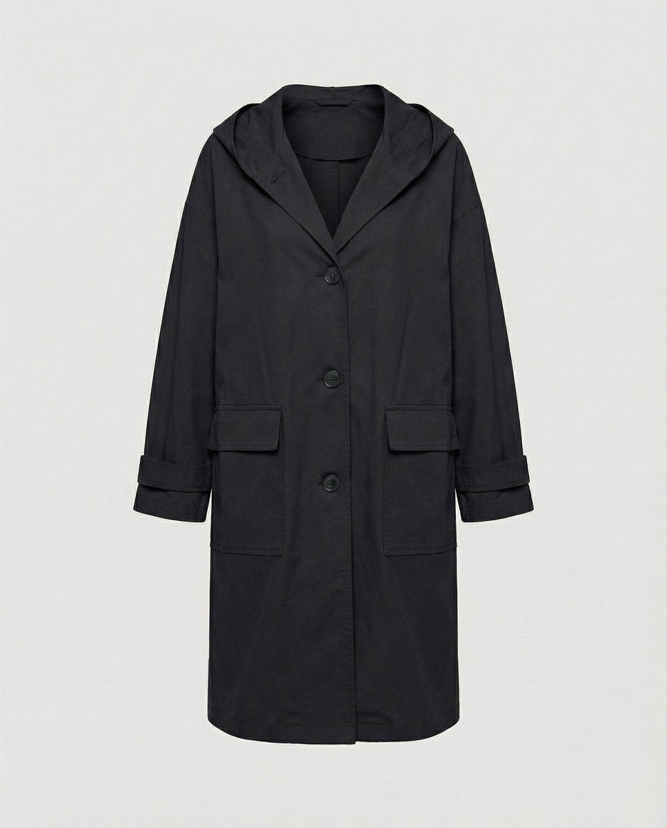 Olivia | Women's Long Hooded Waterproof Windproof Trench Coat — 4