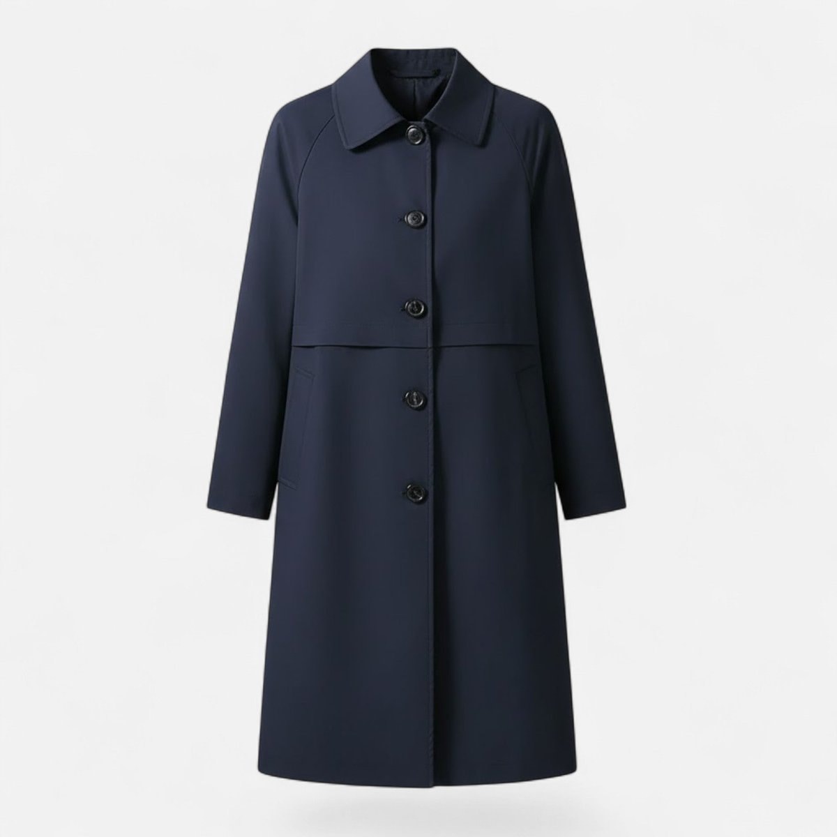 Layla | Women's Mid-Length Wool-Blend Double-Breasted Trench Coat — 4