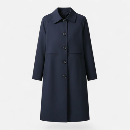 Layla | Women's Mid-Length Wool-Blend Double-Breasted Trench Coat — 4