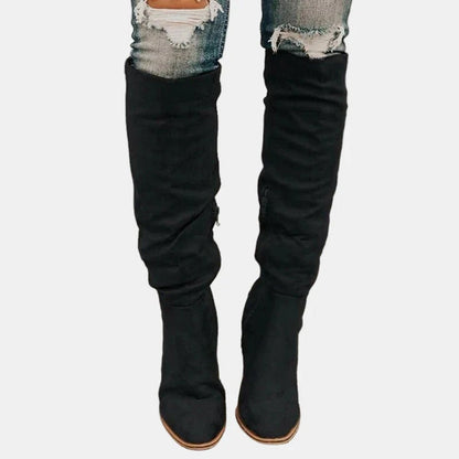 Aria | Women's Over-the-Knee Block-Heel Stretch Ankle Boots — 2
