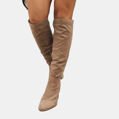 Aria | Women's Over-the-Knee Block-Heel Stretch Ankle Boots — 6