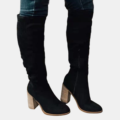 Aria | Women's Over-the-Knee Block-Heel Stretch Ankle Boots — 7