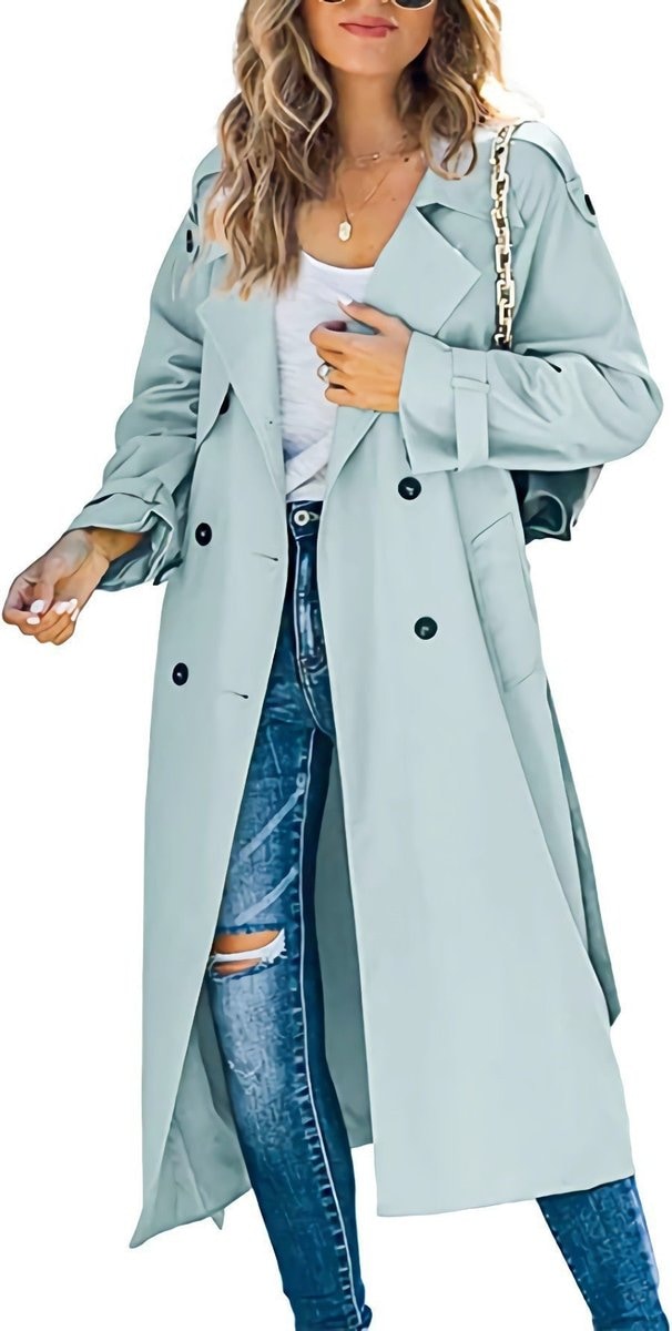 Victoria | Manteau Trench Long Femme Oversize à Double Boutonnage avec Ceinture — 4