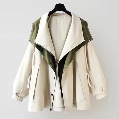 Amelia | Manteau imperméable oversize à double col pour femmes — 5
