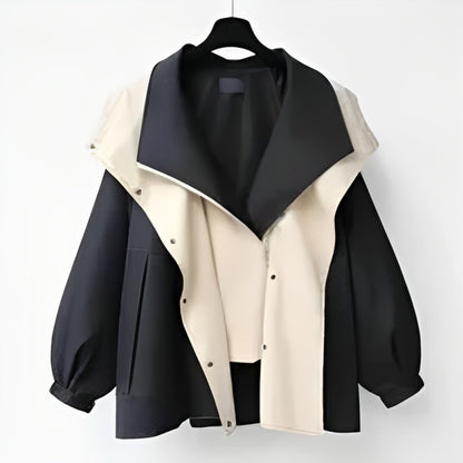Amelia | Manteau imperméable oversize à double col pour femmes — 6
