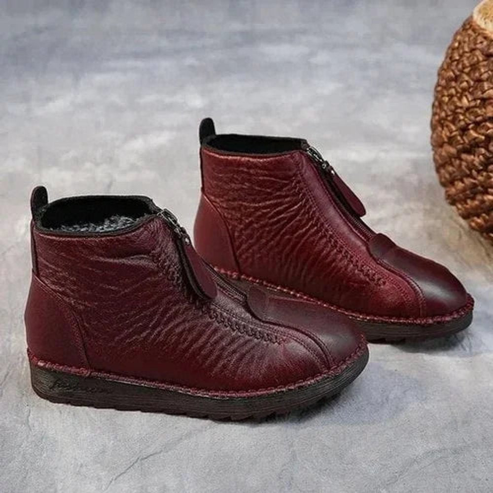 Scarlett | Women's Slip-Resistant Fleece-Lined Leather Ankle Boots — 4