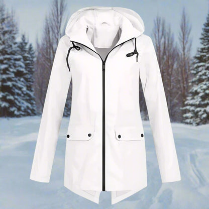 Isabella | Women's Waterproof Hooded Zip-Up Rain Jacket Adjustable Cuffs Pockets — 16
