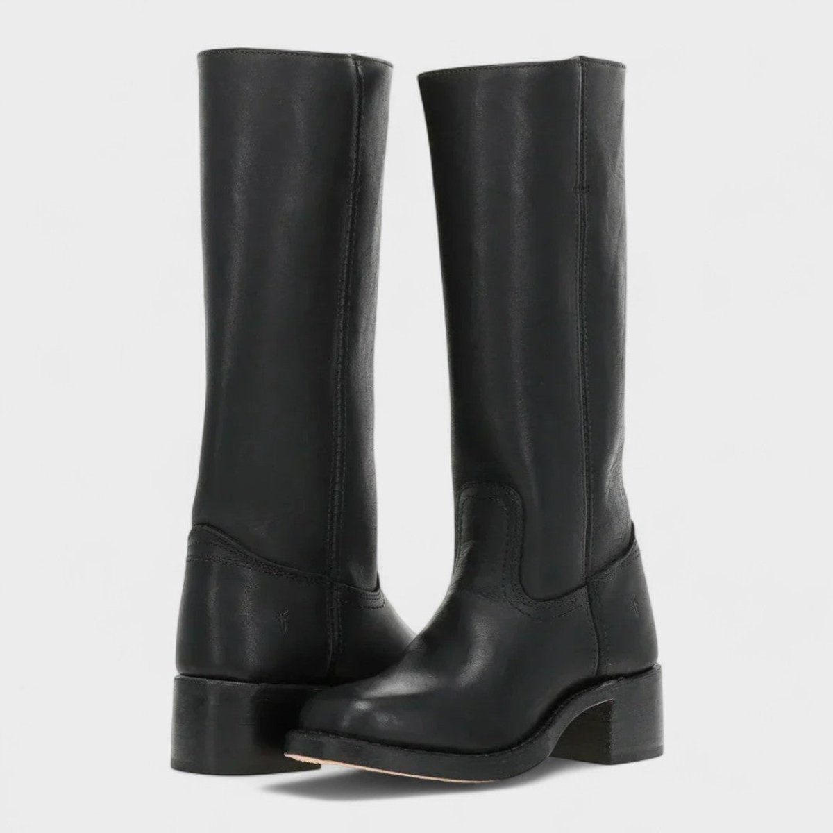 Aria | Women's Western Leather Knee High Boots Block Heel — 2