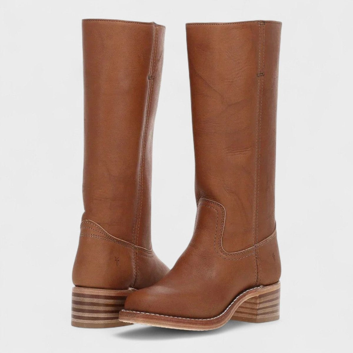 Aria | Women's Western Leather Knee High Boots Block Heel — 5